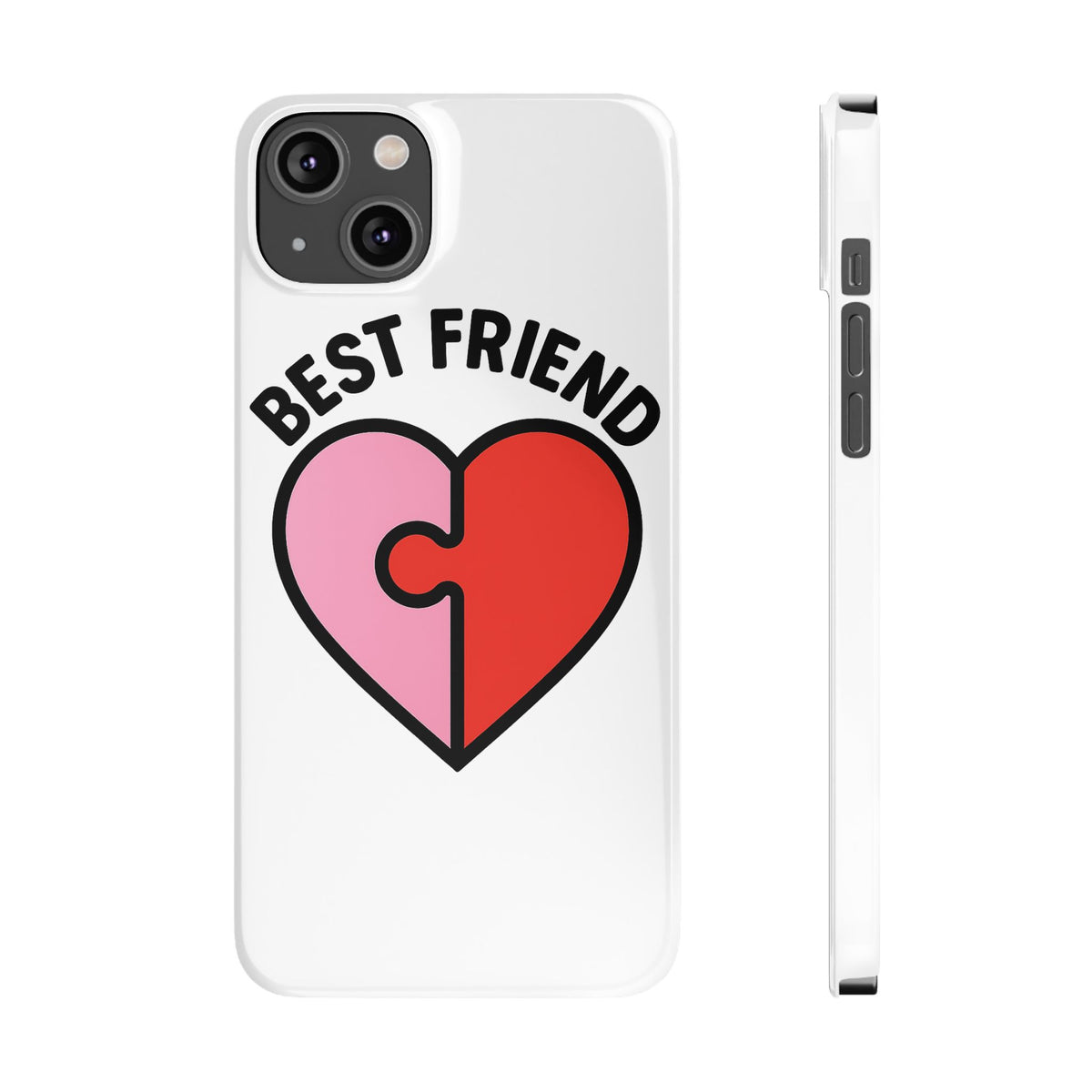Best Friend Phone Case Set Puzzle Heart Matching BFF Gifts for Besties Friendship Phone Cases Cute Teen Gift for Her