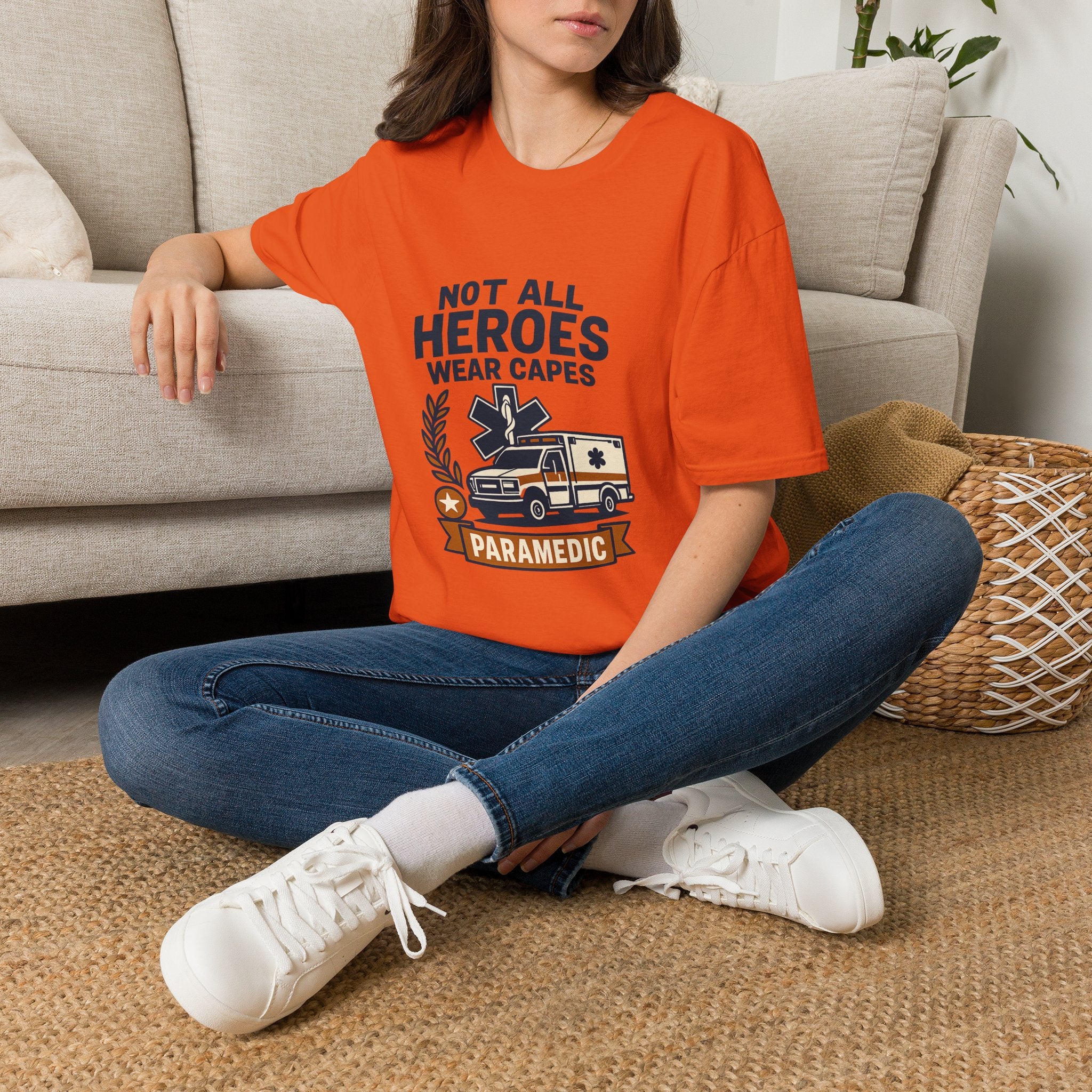 Not All Heroes Wear Capes Paramedic Shirt, EMS Appreciation Gift, Star of Life EMT Tshirt, Ambulance Driver Hero Shirt