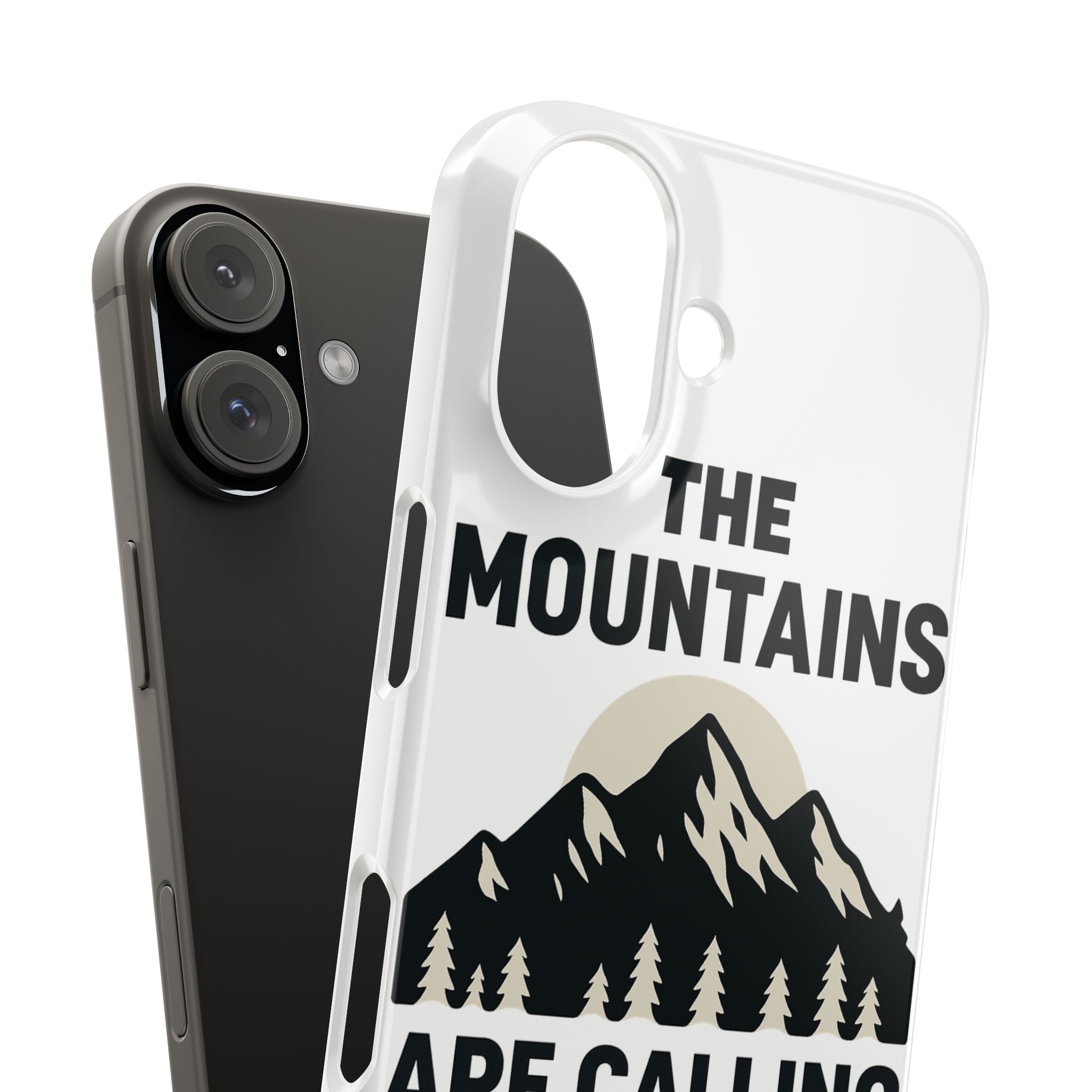 Mountains Are Calling Phone Case, Minimalist Mountain Range Silhouette, Nature Lover Gift, Hiker Adventure Outdoor Enthusiast