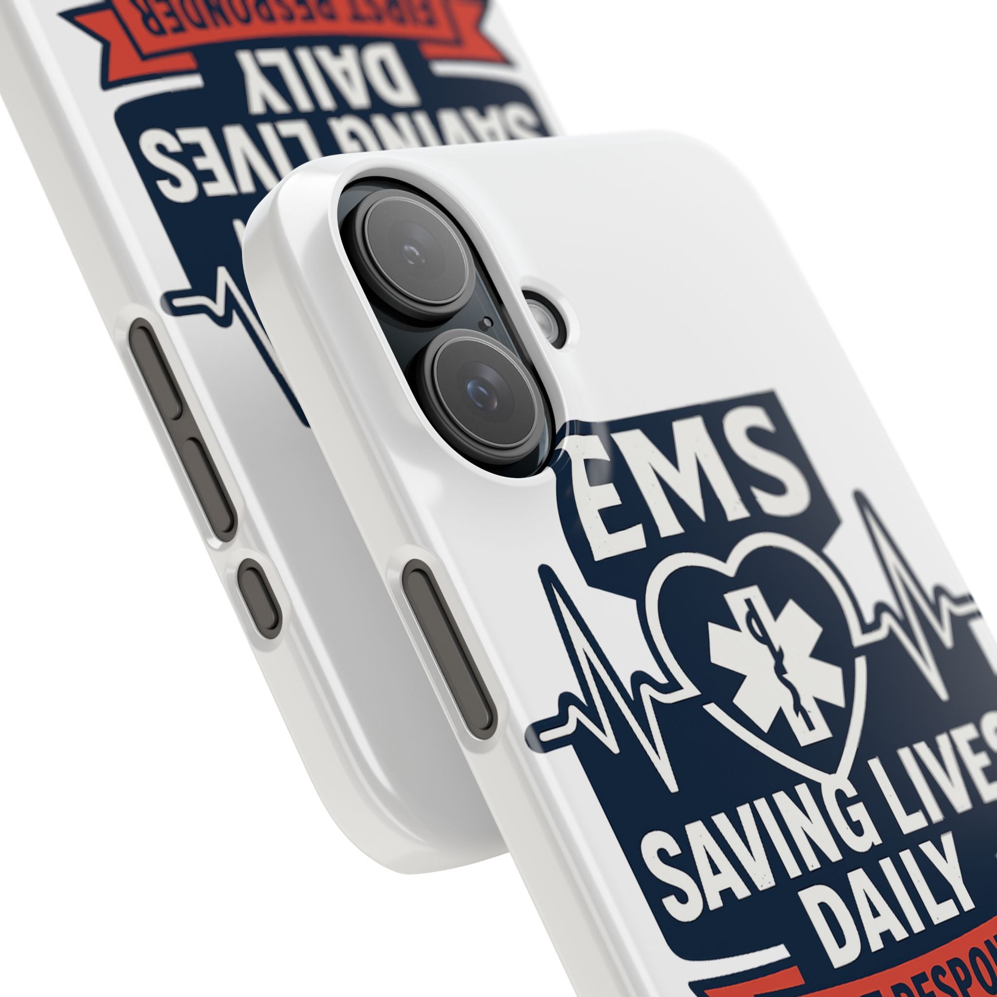 EMS Phone Case Paramedic Gift EMT Star of Life Heartbeat Saving Lives Daily First Responder Appreciation Medical Hero