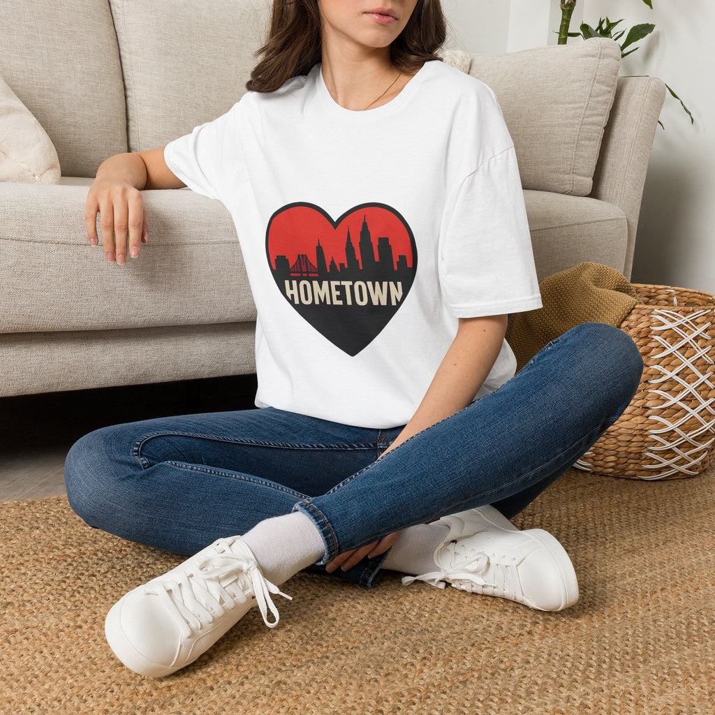 City Skyline Heart T-Shirt | Hometown Pride Tee | Urban City Lover Gift | NYC LA Chicago Shirt | Travel Souvenir Graphic Tee