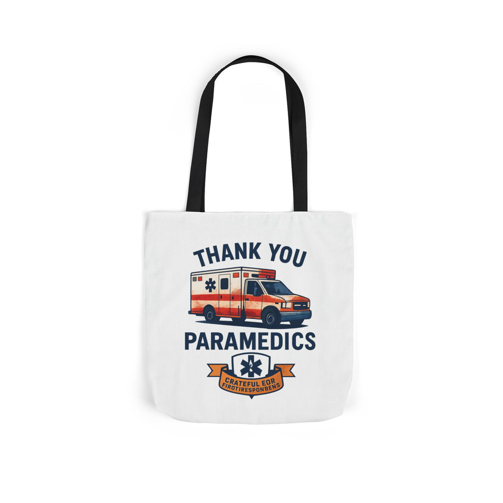 Thank You Paramedics Tote Bag, EMS Appreciation Gift, Grateful for First Responders, Ambulance Watercolor Art, Emergency Medical