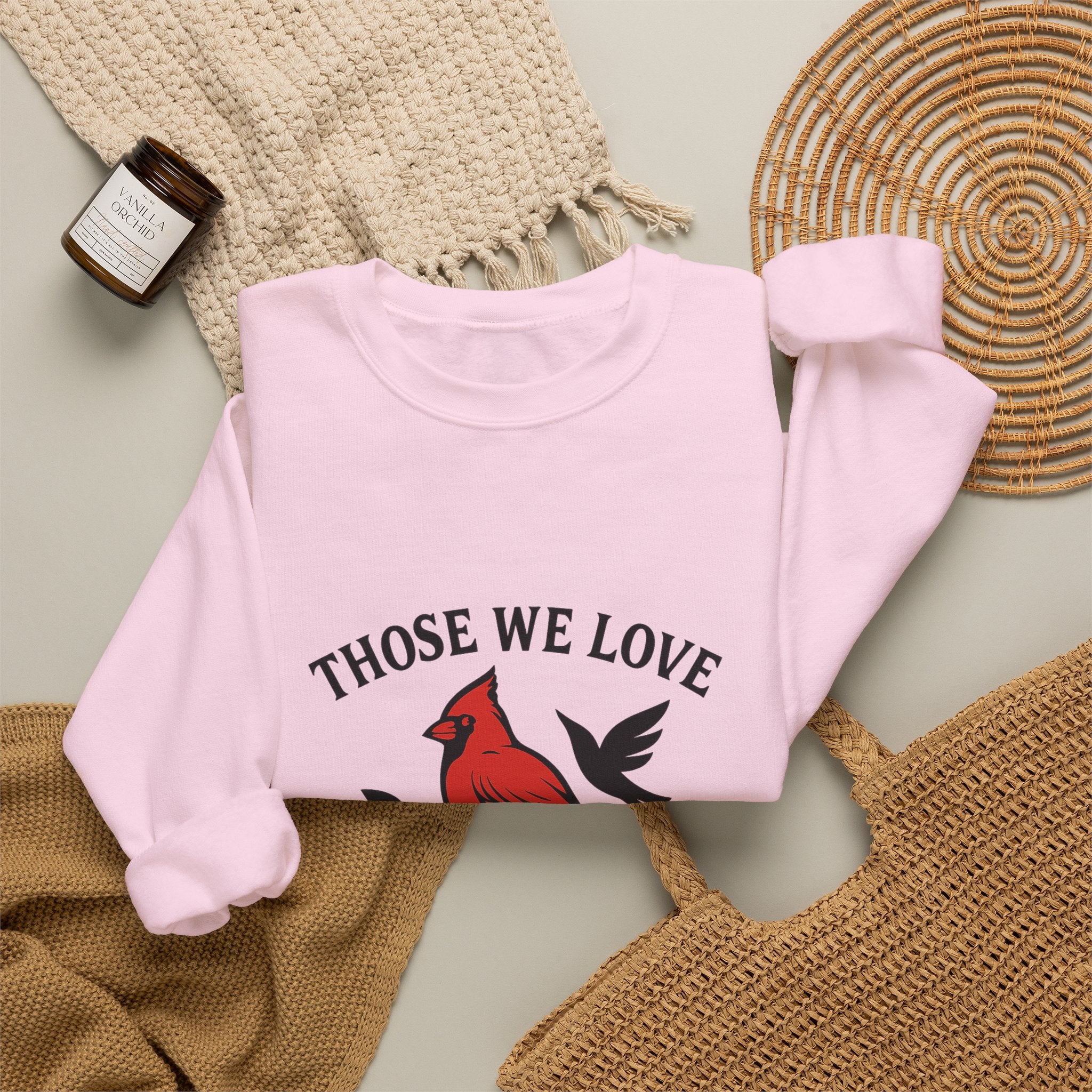 Cardinal Memorial Sweatshirt Loss of Loved One Grief Gift Sympathy Sweatshirt Those We Love Don't Go Away Remembrance Shirt