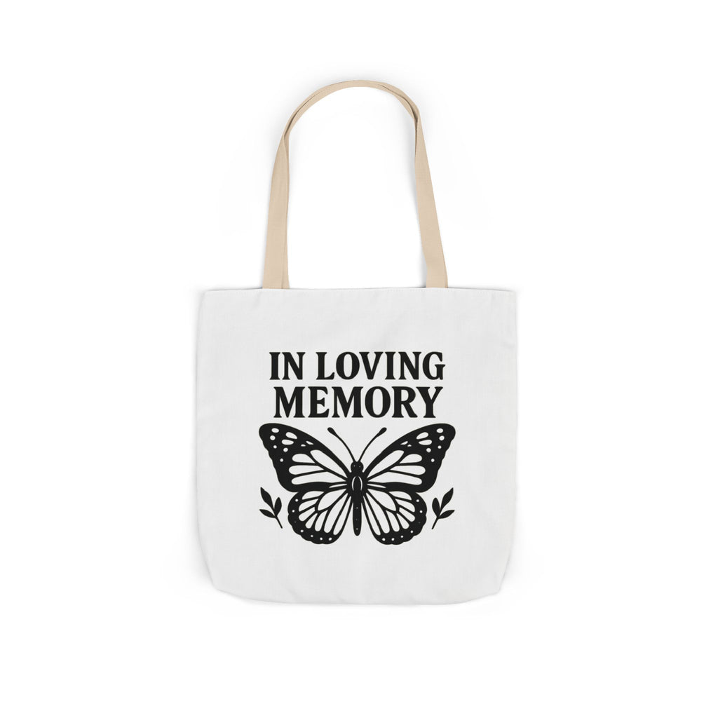 Butterfly Memorial Tote Bag, In Loving Memory Gift, Funeral Remembrance, Celebration of Life, Sympathy Gift for Loss