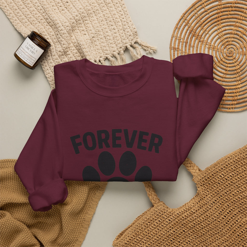 Pet Memorial Sweatshirt Forever in My Heart Paw Print Dog Cat Loss Remembrance Gift Sympathy Comfort Shirt Pet Loss Gift
