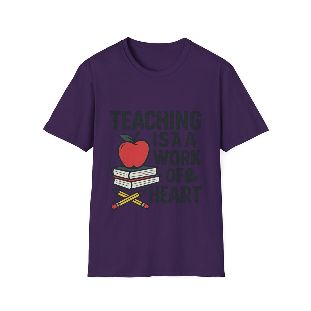 Teacher Appreciation Shirt, Teaching is a Work of Heart Tshirt, Teacher Gift, Educator Shirt, Teacher Week Gift, Apple Pencil Tee