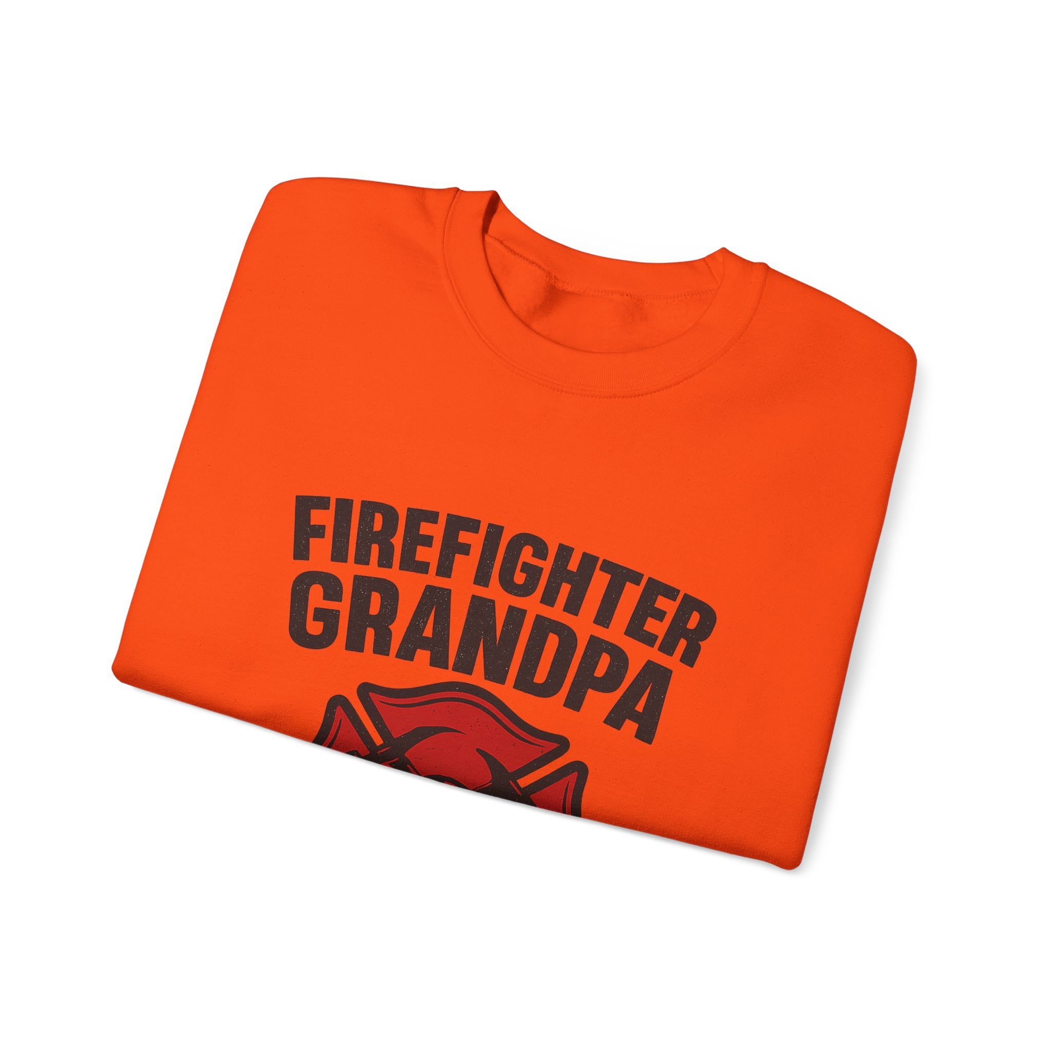 Firefighter Grandpa Sweatshirt My Hero Forever Gift Vintage Fire Station Badge Grandparents Day Fireman Grandfather Shirt