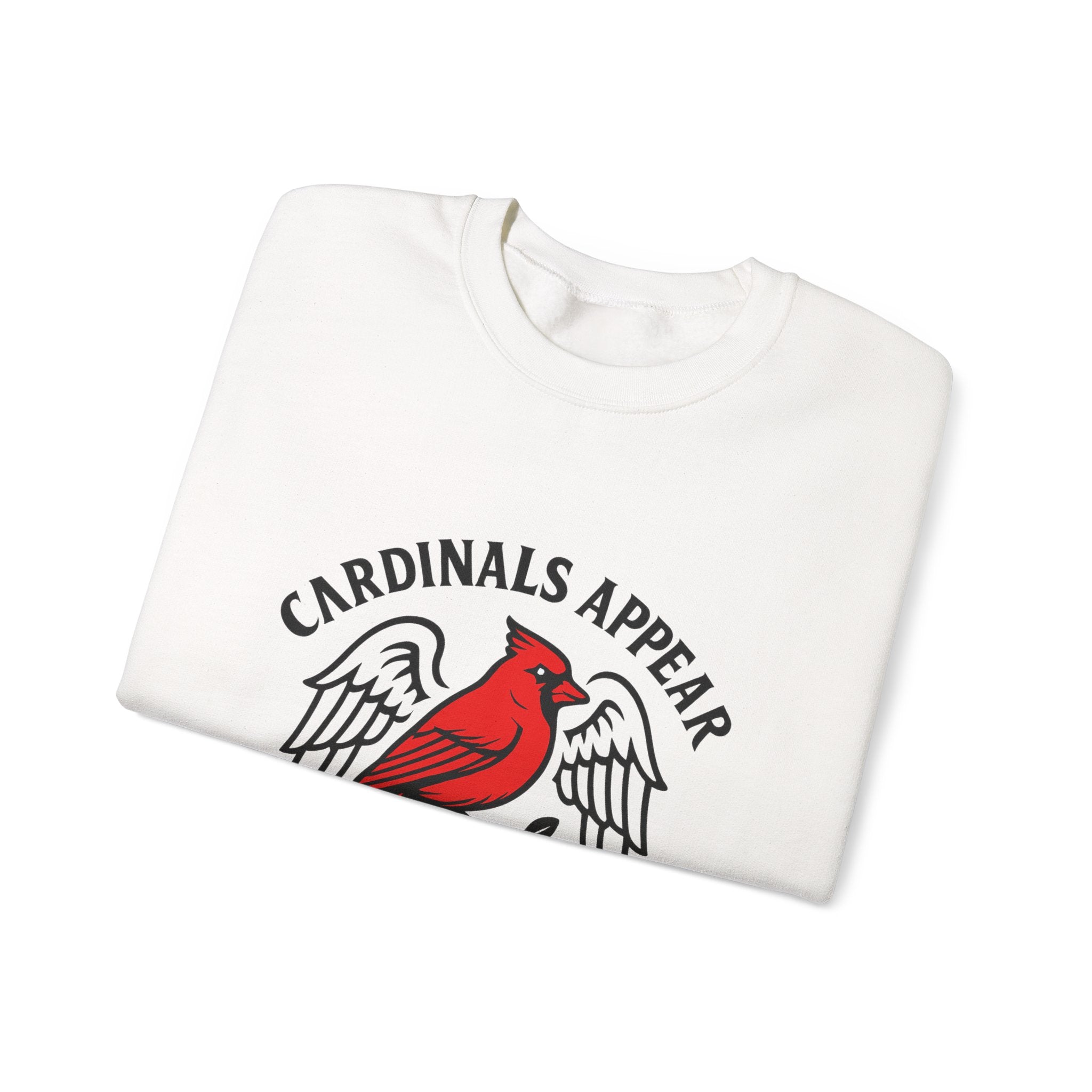 Cardinal Memorial Sweatshirt, Cardinals Appear When Angels Are Near, Sympathy Gift Loss of Loved One, Remembrance Comfort Shirt