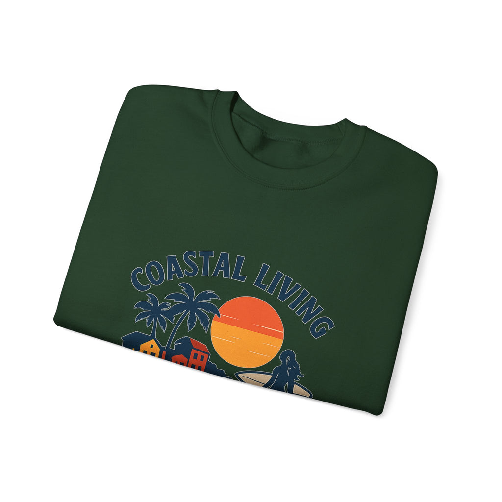 Beach Town Sunset Sweatshirt Coastal Living Salt Air Sun-Kissed Hair Ocean Vibes Vacation Gift Nautical Crewneck Surfer Beach Lover