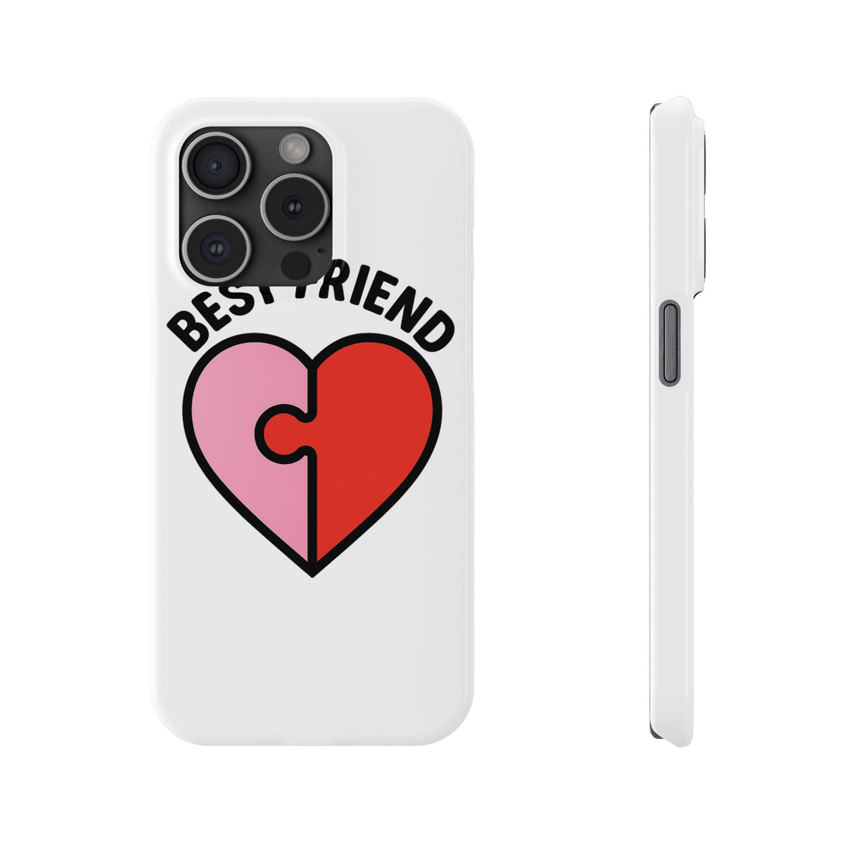 Best Friend Phone Case Set Puzzle Heart Matching BFF Gifts for Besties Friendship Phone Cases Cute Teen Gift for Her