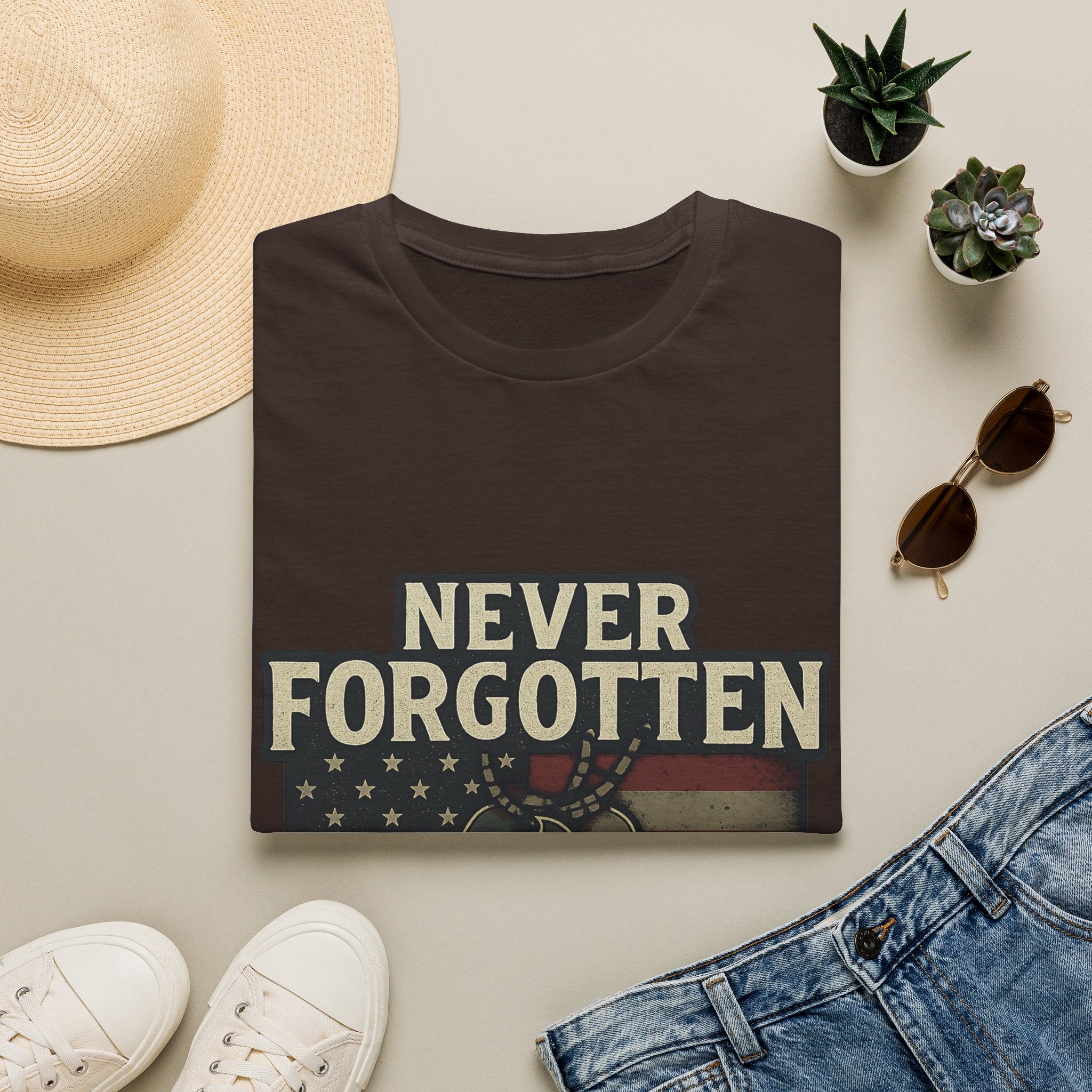 Never Forgotten Veteran Memorial Shirt Custom Name Military Tribute Tee Gold Star Family Gift Personalized Remembrance Tshirt