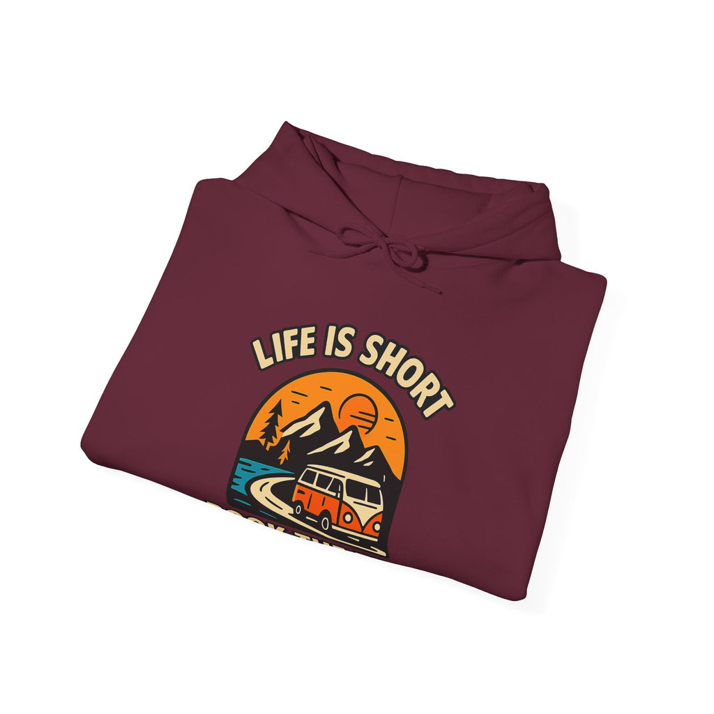 Life Is Short Book The Trip Hoodie, Travel Lover Gift, Adventure Seeker Sweatshirt, Wanderlust Clothing, Digital Nomad Gift