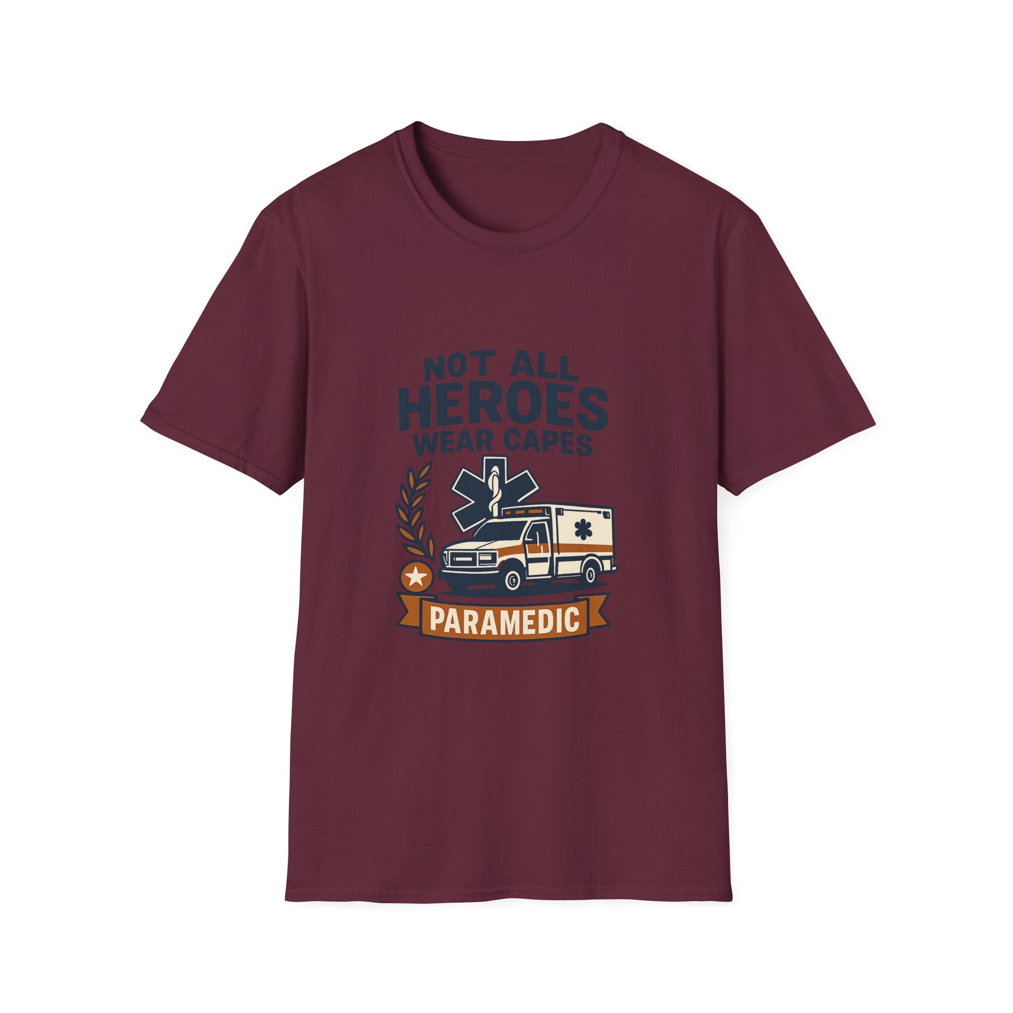 Not All Heroes Wear Capes Paramedic Shirt, EMS Appreciation Gift, Star of Life EMT Tshirt, Ambulance Driver Hero Shirt