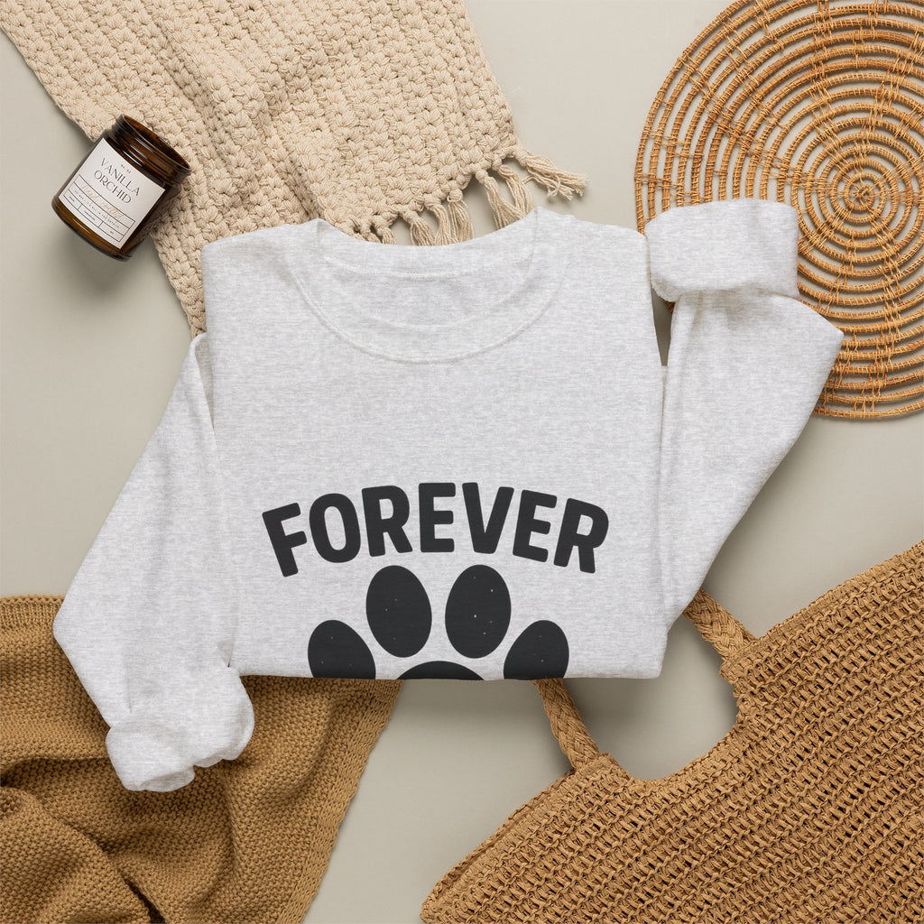 Pet Memorial Sweatshirt Forever in My Heart Paw Print Dog Cat Loss Remembrance Gift Sympathy Comfort Shirt Pet Loss Gift