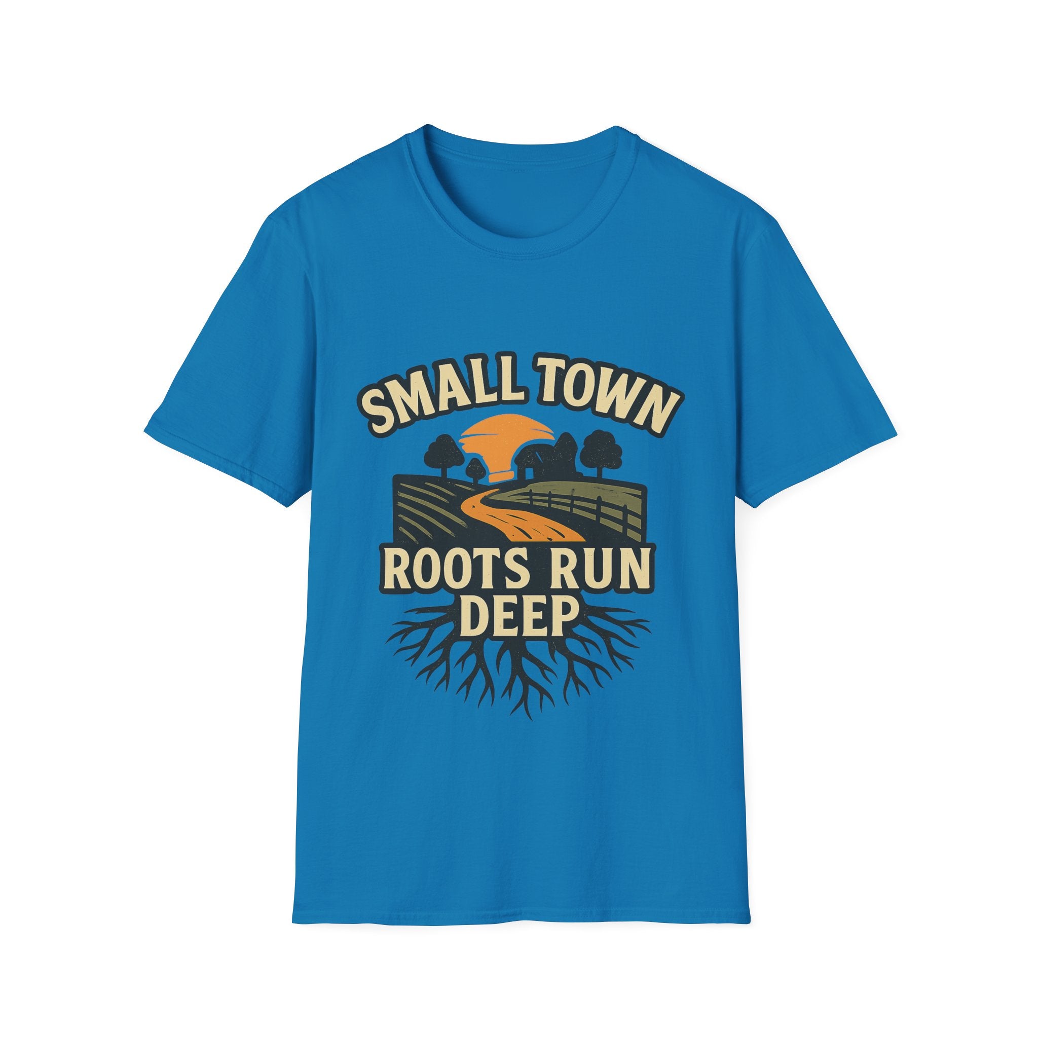 Small Town Roots Run Deep Shirt, Country Roads Graphic Tee, Rural Pride T-Shirt, Farmhouse Style Clothing, Country Lifestyle Gift