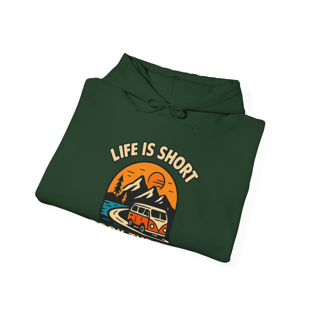 Life Is Short Book The Trip Hoodie, Travel Lover Gift, Adventure Seeker Sweatshirt, Wanderlust Clothing, Digital Nomad Gift