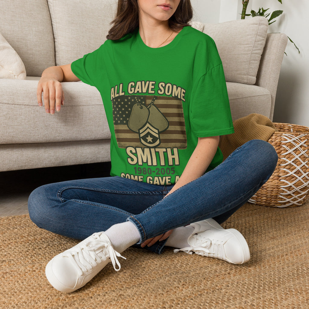 Custom Veteran Shirt | All Gave Some Some Gave All | Personalized Veterans Day Gift | Military Family Pride Tshirt with Name & Dates