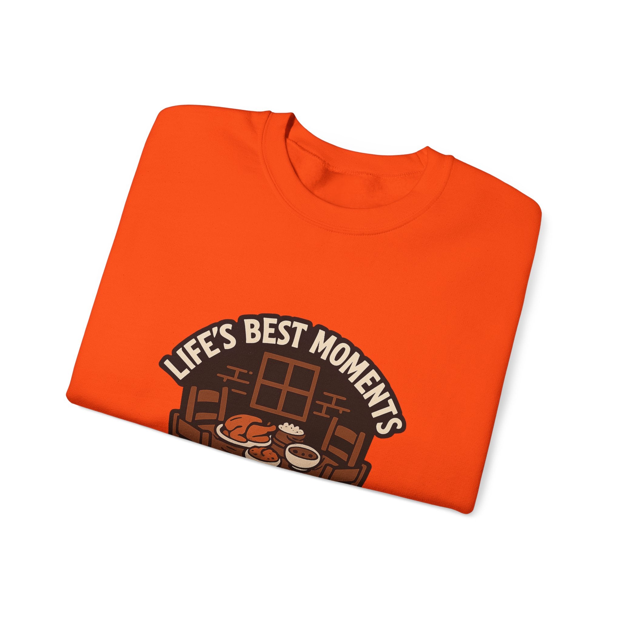 Life's Best Moments At The Table Sweatshirt, Family Dinner Crewneck, Cozy Kitchen Gift for Mom, Farmhouse Comfort Food Lover