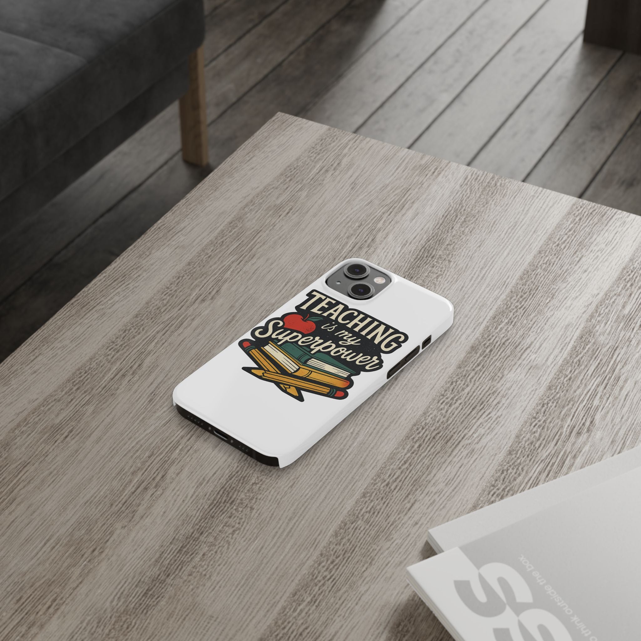 Teaching is My Superpower Phone Case Teacher Gift Appreciation Educator Hero Apple Books Chalk Classroom Decor