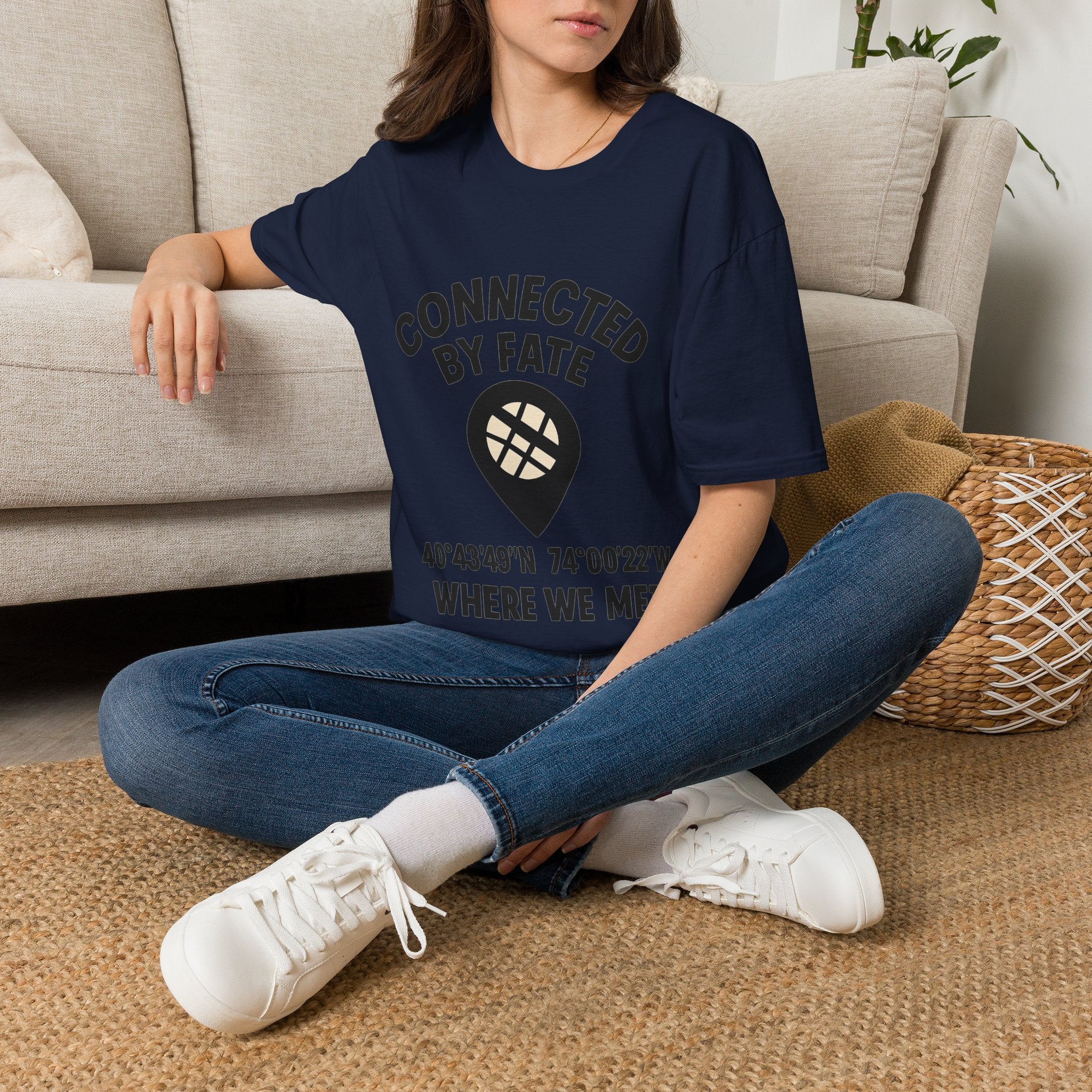 Best Friend Coordinates Shirt | Matching BFF Tees Where We Met | Friendship Day Gift | Connected By Fate | Personalized Location