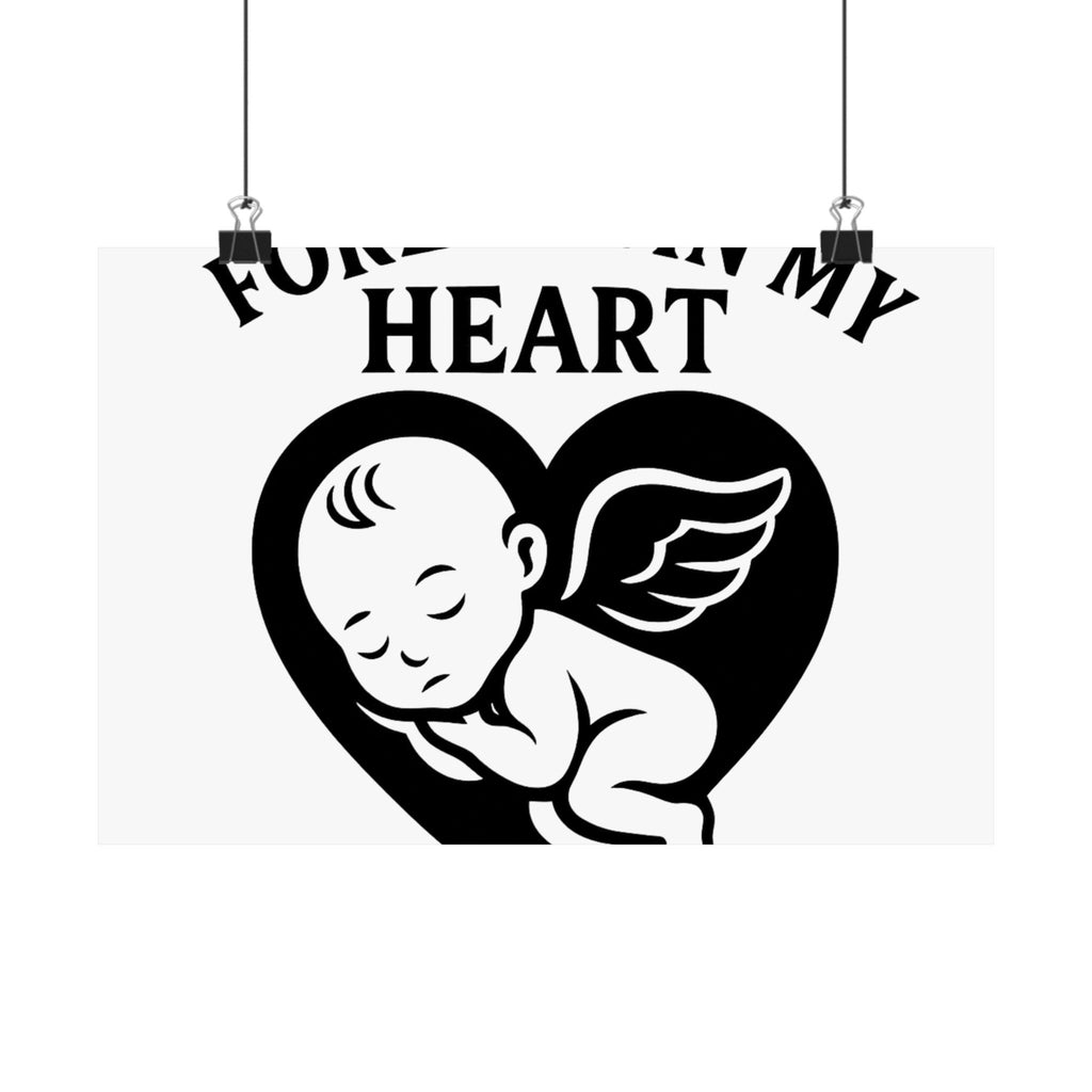 Pregnancy Loss Memorial Poster, Miscarriage Remembrance Gift, Infant Loss Sympathy, Forever in My Heart Print, Angel Baby Keepsake