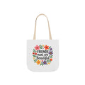 Friends Make Life Beautiful Tote Bag Gift for Best Friend Appreciation Watercolor Floral Thank You Friendship Quote Canvas Bag