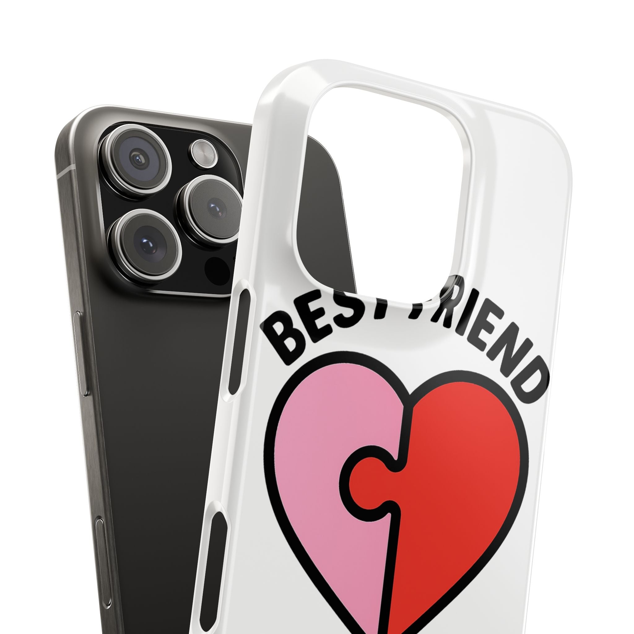 Best Friend Phone Case Set Puzzle Heart Matching BFF Gifts for Besties Friendship Phone Cases Cute Teen Gift for Her