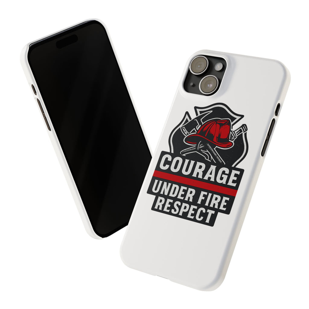 Firefighter Phone Case Courage Under Fire Respect First Responder Gift Thin Red Line Maltese Cross Fire Helmet Hero Support