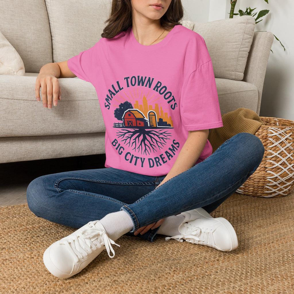 Small Town Roots Big City Dreams Shirt, Hometown Pride Tee, Vintage Americana Tshirt, Country Girl Gift, Small Town Pride