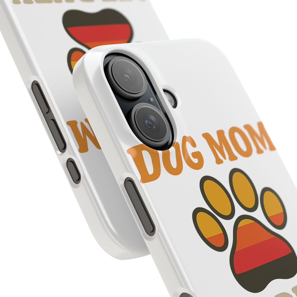 Dog Mom Off Duty Phone Case Retro 70s Vintage Dog Lover Gift Paw Print iPhone Samsung Galaxy Case Funny Pet Owner Gift
