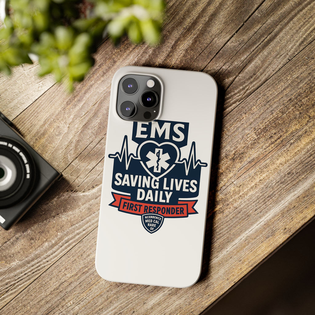 EMS Phone Case Paramedic Gift EMT Star of Life Heartbeat Saving Lives Daily First Responder Appreciation Medical Hero