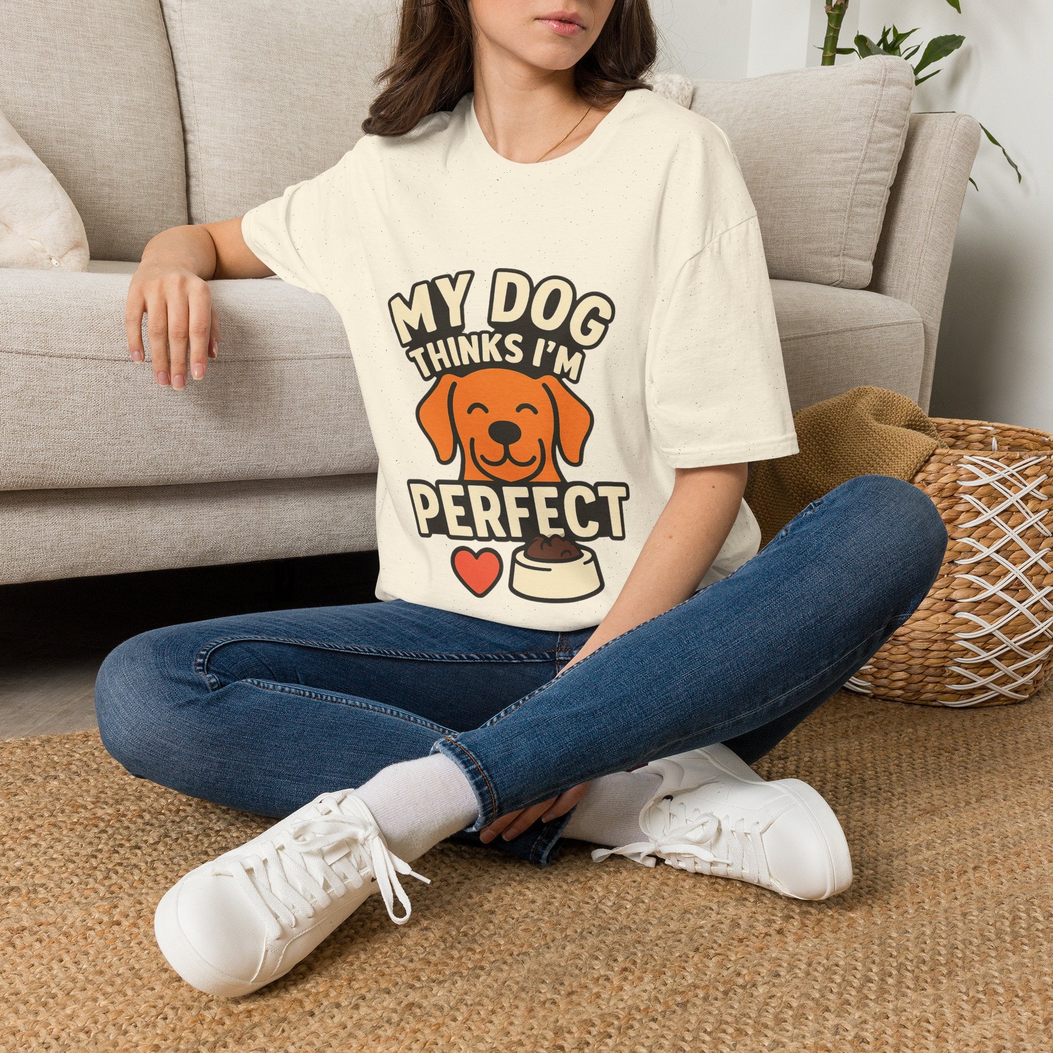 My Dog Thinks I'm Perfect Shirt, Funny Dog Mom Shirt, Dog Lover Gift, Pet Owner Tshirt, Dog Dad Gift, Animal Lover Tee