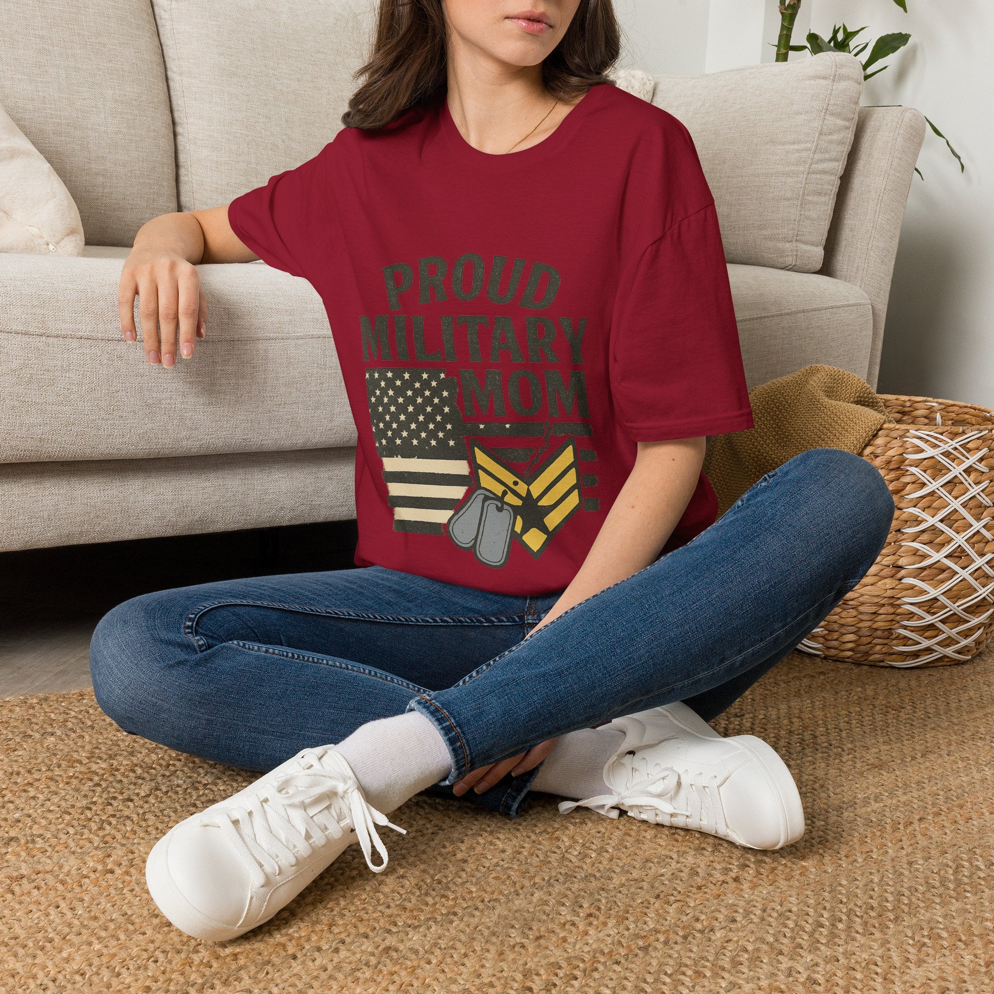 Proud Military Mom Shirt, My Heart Serves Too Tee, Army Mom Gift, Navy Mom, Marine Mom, Air Force Mom T-Shirt, Military Mother