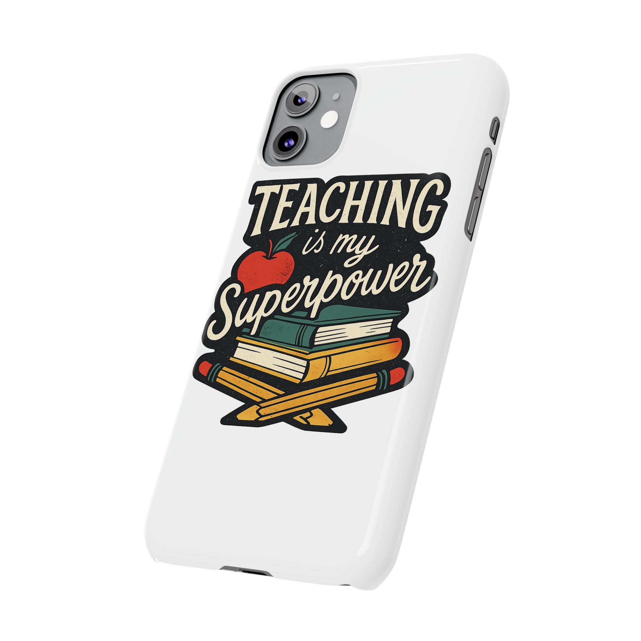 Teaching is My Superpower Phone Case Teacher Gift Appreciation Educator Hero Apple Books Chalk Classroom Decor