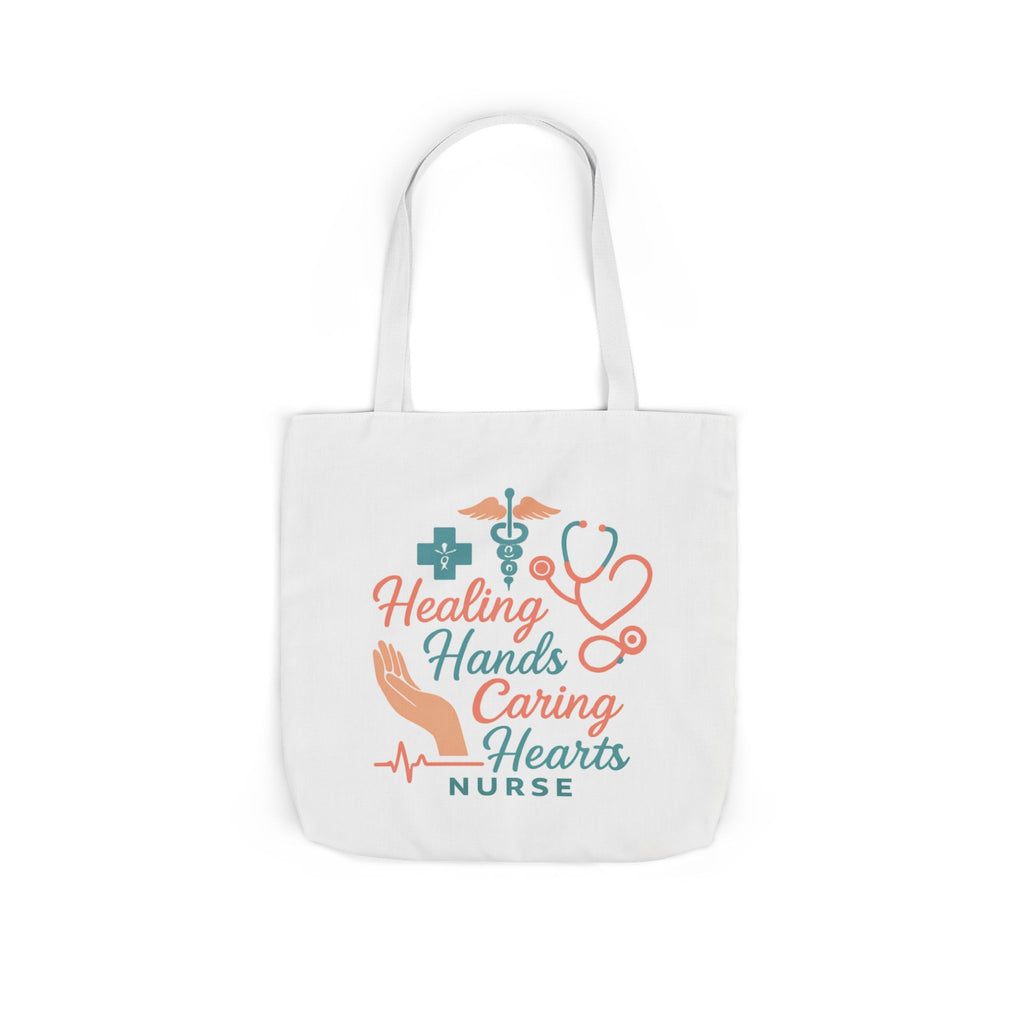 Nurse Appreciation Tote Bag Gift, Healing Hands Caring Hearts, Nurse Week Gift, Medical Tote Bag, RN Gift, Healthcare Worker