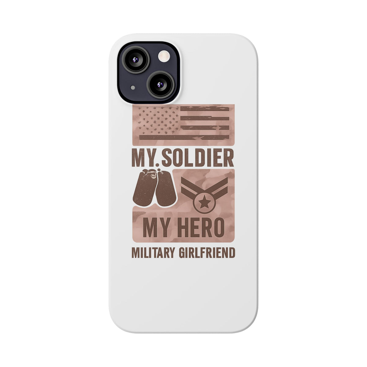 Military Girlfriend Phone Case Rose Gold Camouflage My Soldier My Hero Gift for Army Navy Air Force Girlfriend