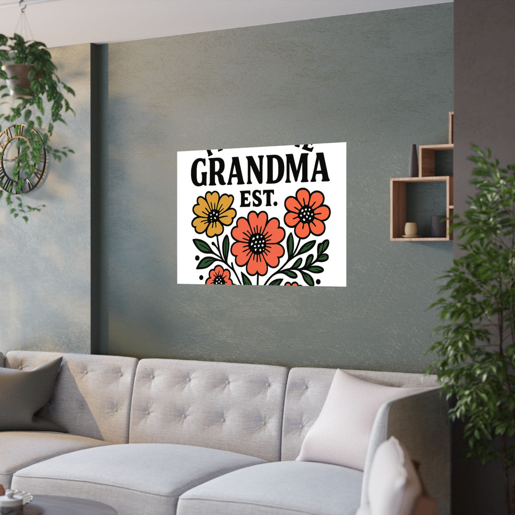 First Time Grandma Est 2025 Print, New Grandmother Gift, Pregnancy Announcement, Grandma to Be Wall Art, Floral Botanical Decor