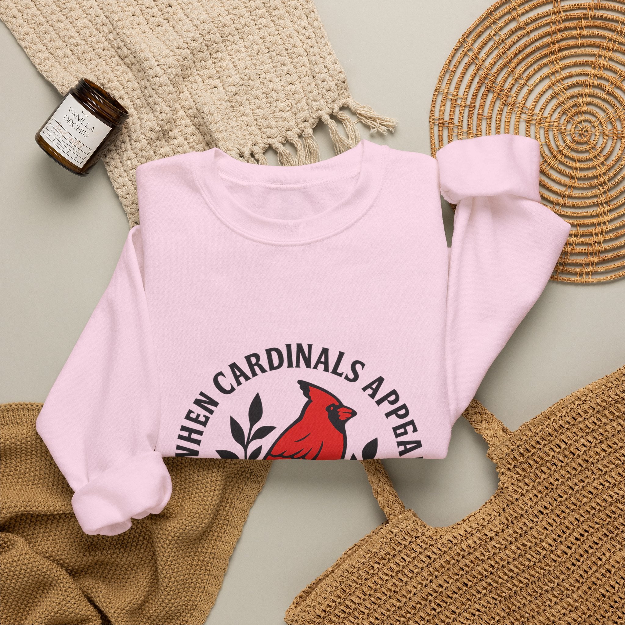 Cardinal Memorial Sweatshirt When Cardinals Appear Loved Ones Are Near Grief Gift Loss of Loved One Remembrance Sympathy Comfort