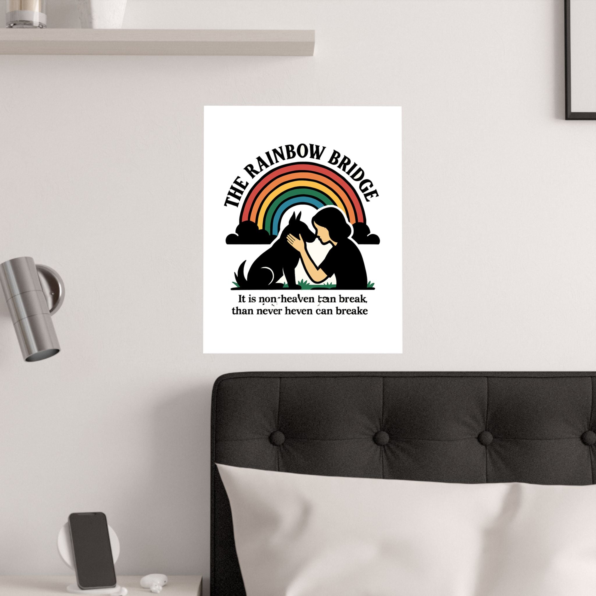 Rainbow Bridge Pet Memorial Print, Pet Loss Sympathy Gift, Dog Cat Memorial Wall Art, Pet Remembrance Poem, Grieving Pet Owner Gift