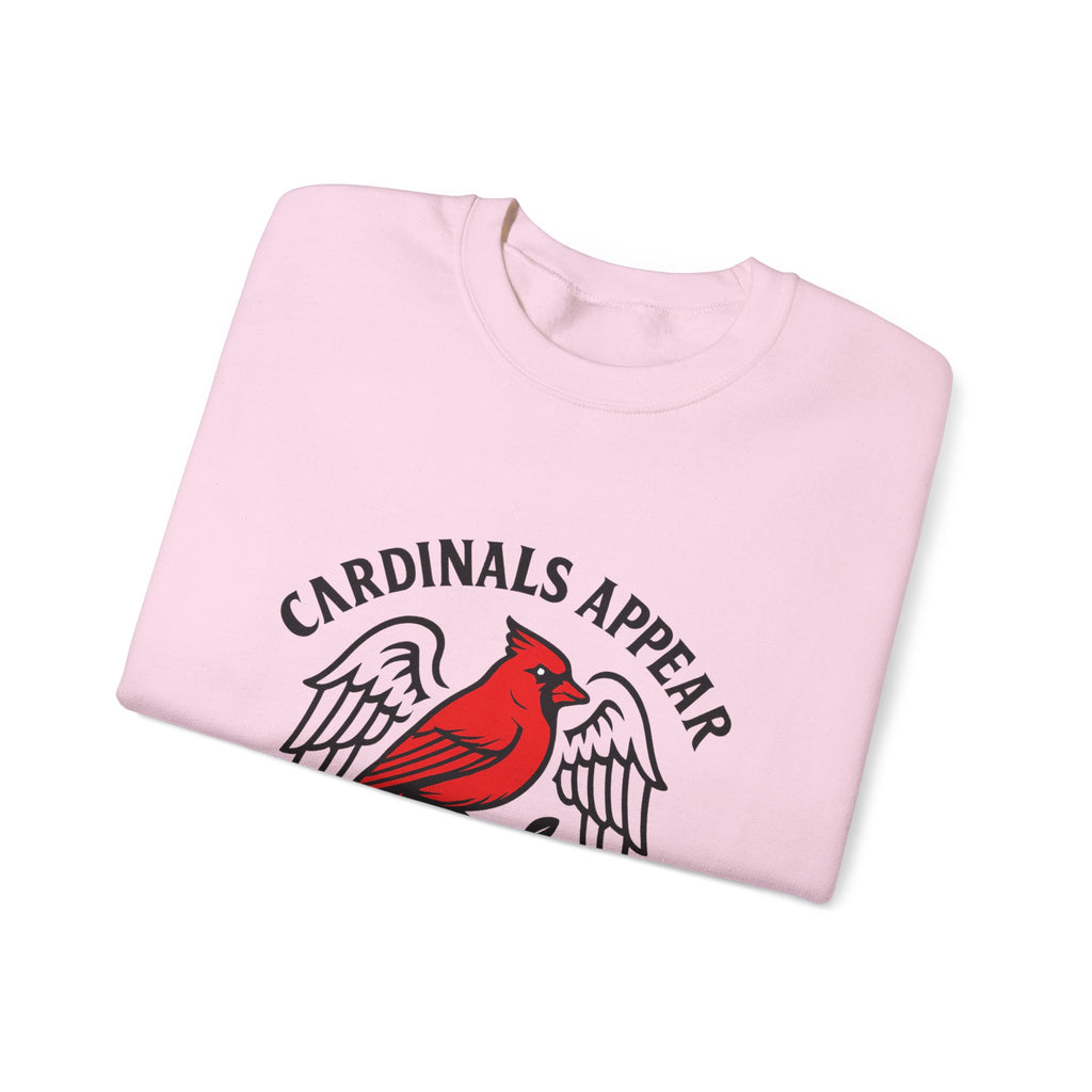Cardinal Memorial Sweatshirt, Cardinals Appear When Angels Are Near, Sympathy Gift Loss of Loved One, Remembrance Comfort Shirt