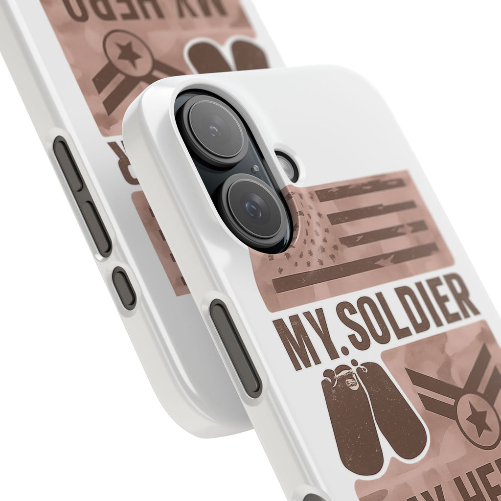 Military Girlfriend Phone Case Rose Gold Camouflage My Soldier My Hero Gift for Army Navy Air Force Girlfriend