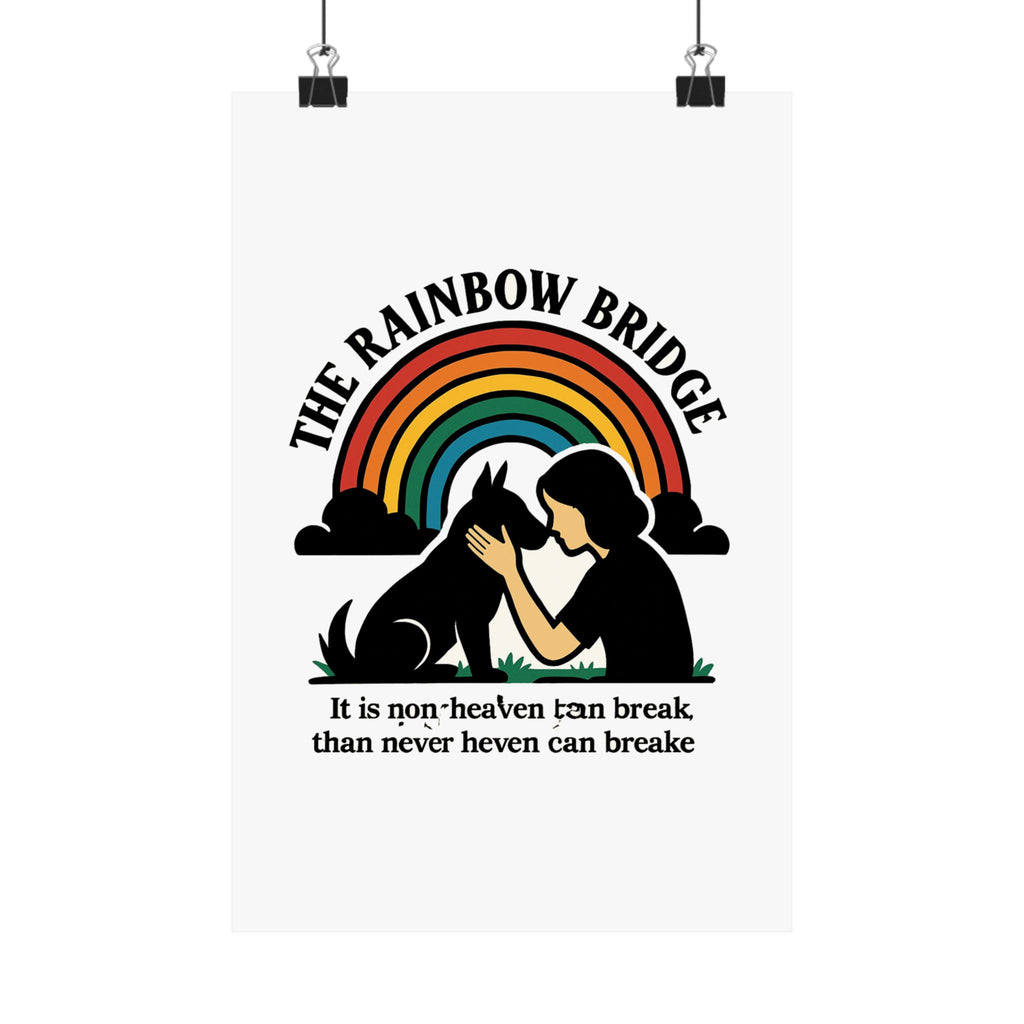 Rainbow Bridge Pet Memorial Print, Pet Loss Sympathy Gift, Dog Cat Memorial Wall Art, Pet Remembrance Poem, Grieving Pet Owner Gift