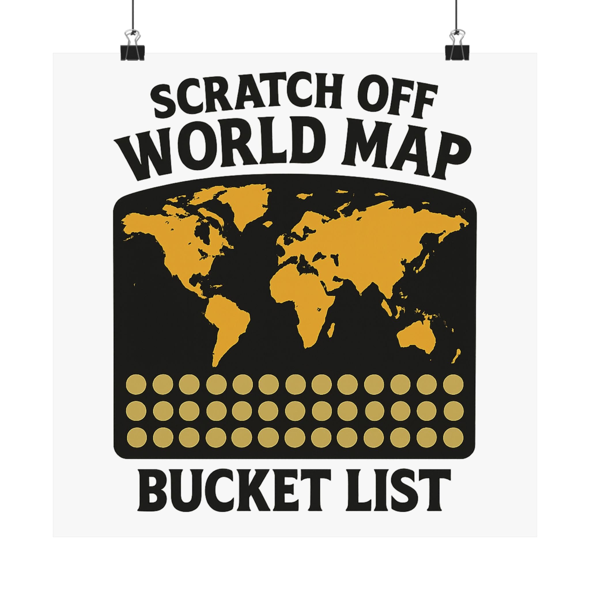 Scratch Off World Map Bucket List Poster Travel Tracker Gift Adventure Wall Art Wanderlust Decor Journey Milestone Chart