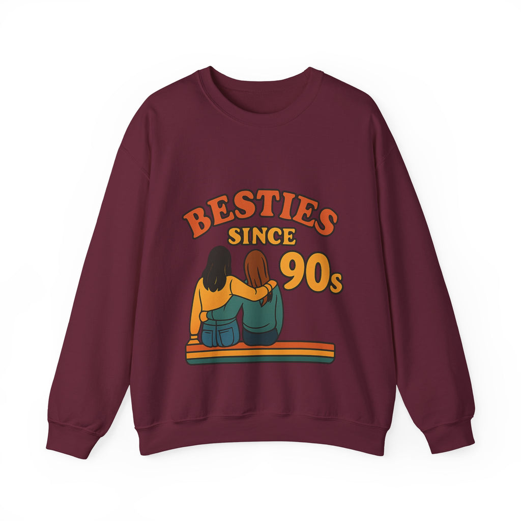 Besties Since Retro Years Sweatshirt 90s Nostalgia Best Friend Gift Friendship Anniversary Vintage Aesthetic Crewneck