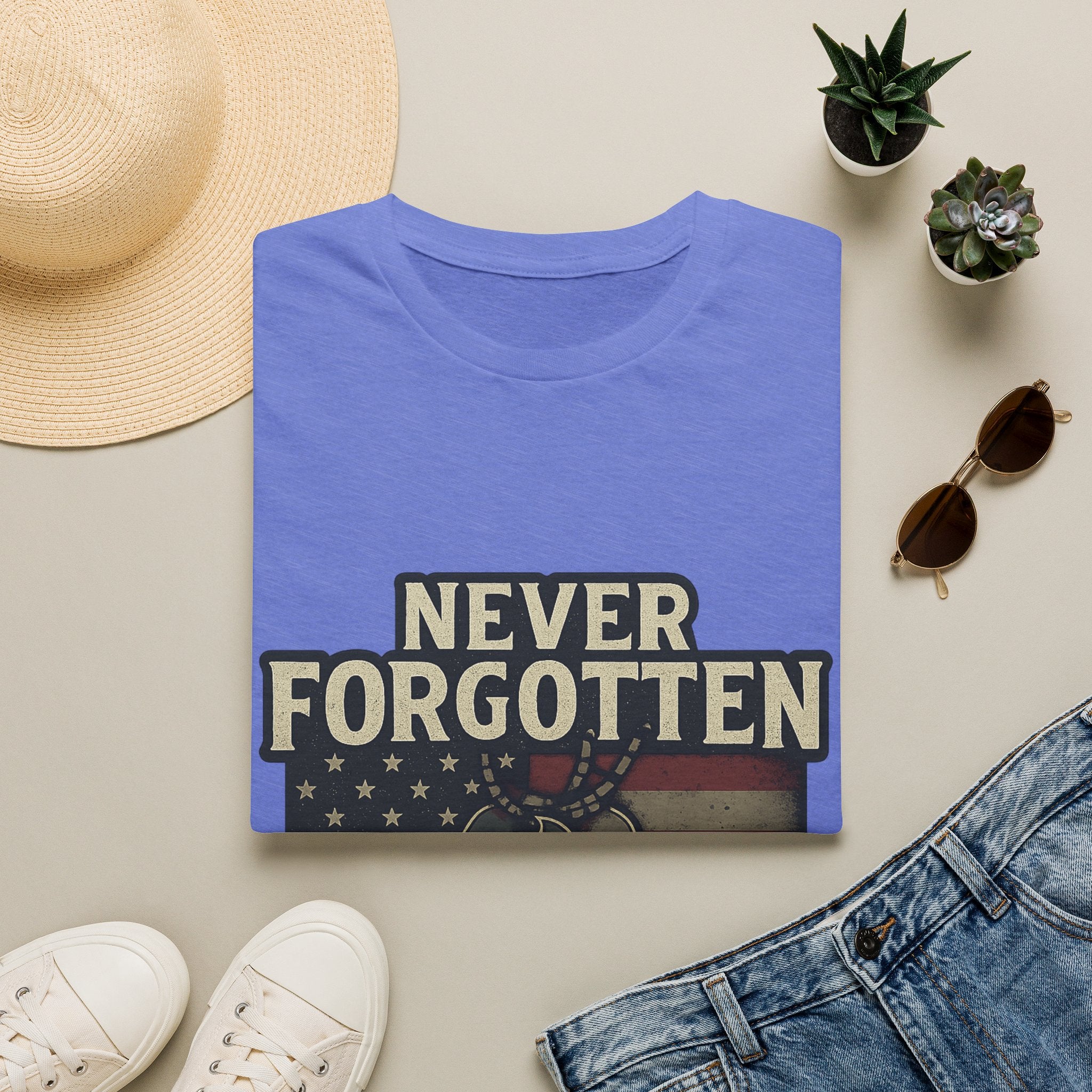 Never Forgotten Veteran Memorial Shirt Custom Name Military Tribute Tee Gold Star Family Gift Personalized Remembrance Tshirt