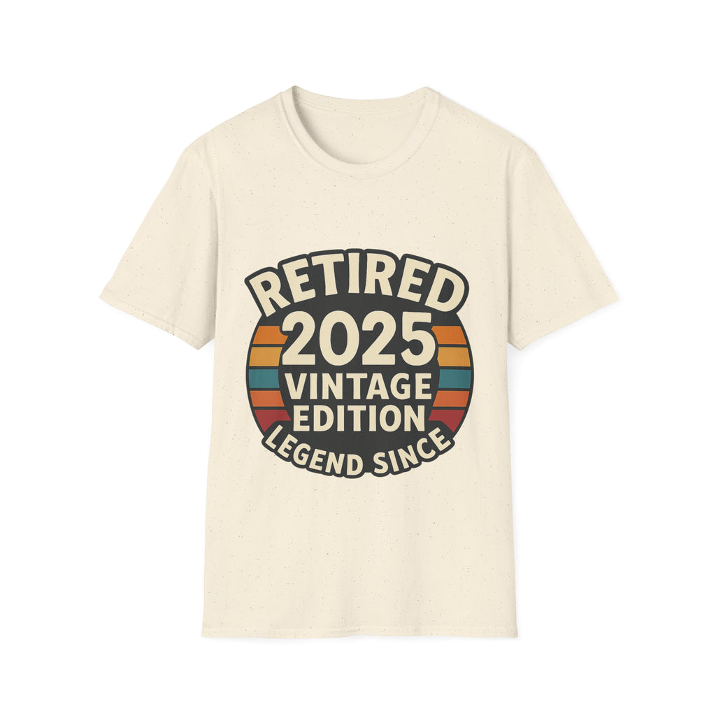 Retired 2025 Vintage Edition T-Shirt, Retirement Gift for Coworker Dad Grandpa, Funny Retirement Party Shirt, Legend Since 2025