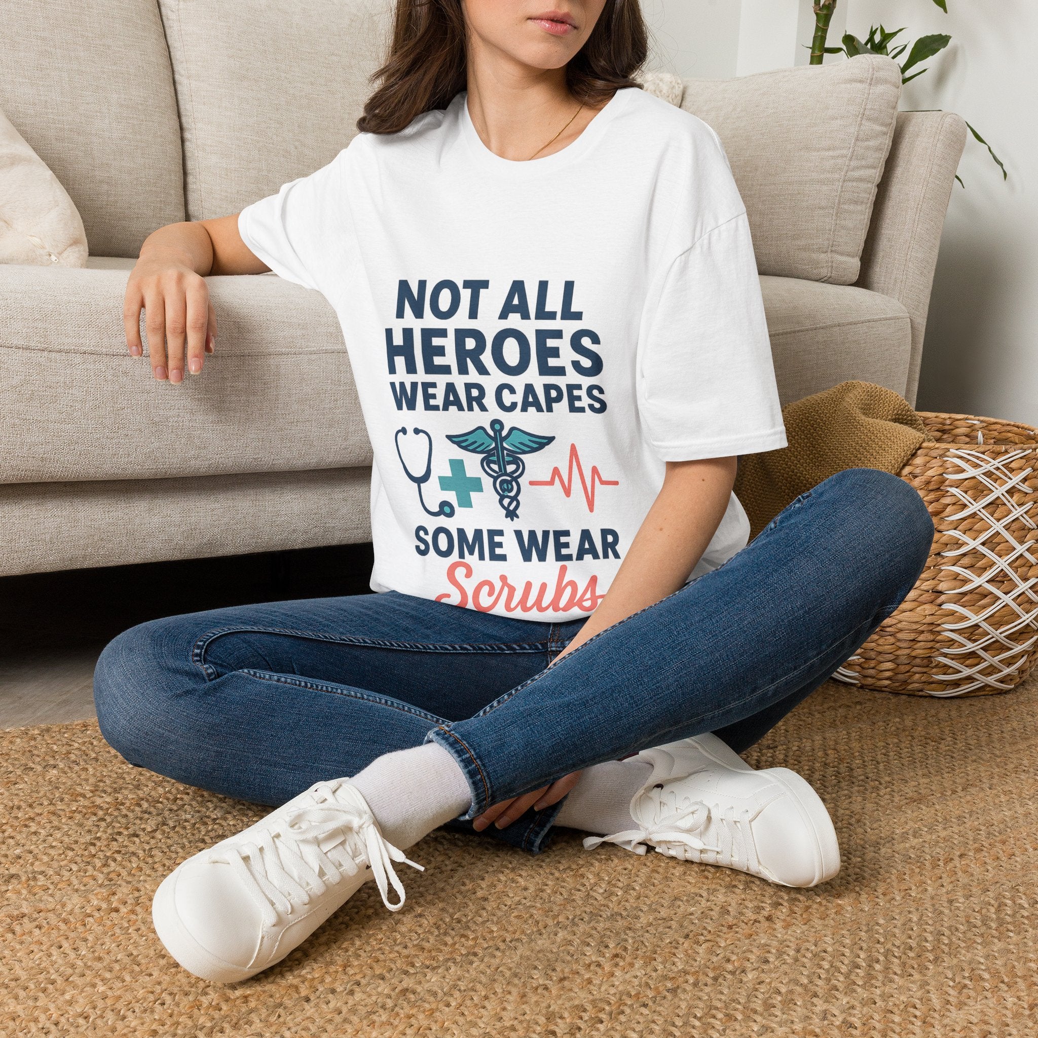 Not All Heroes Wear Capes Some Wear Scrubs Nurse Shirt, Nurse Appreciation Week Gift, Nurse Thank You Tee, Medical Worker Hero