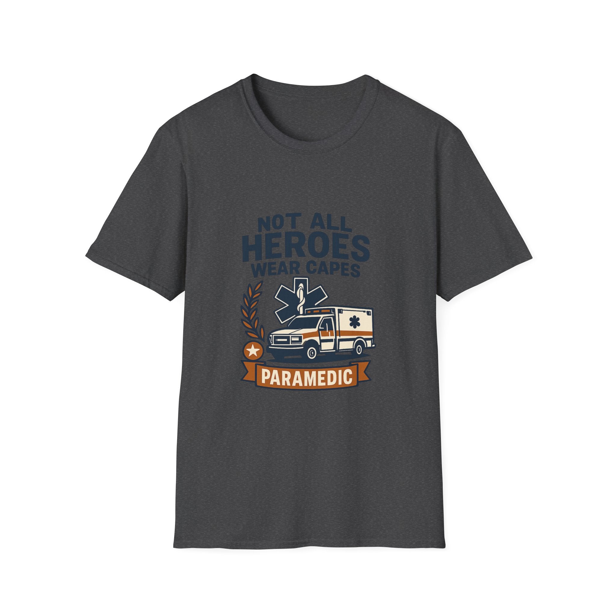 Not All Heroes Wear Capes Paramedic Shirt, EMS Appreciation Gift, Star of Life EMT Tshirt, Ambulance Driver Hero Shirt