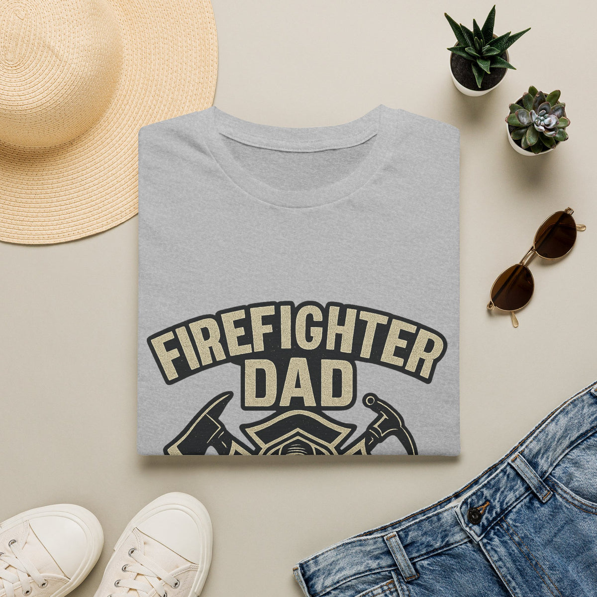 Firefighter Dad My Hero Forever Shirt Father's Day Gift Vintage Fireman Maltese Cross Thin Red Line Tee Dad Appreciation Gift