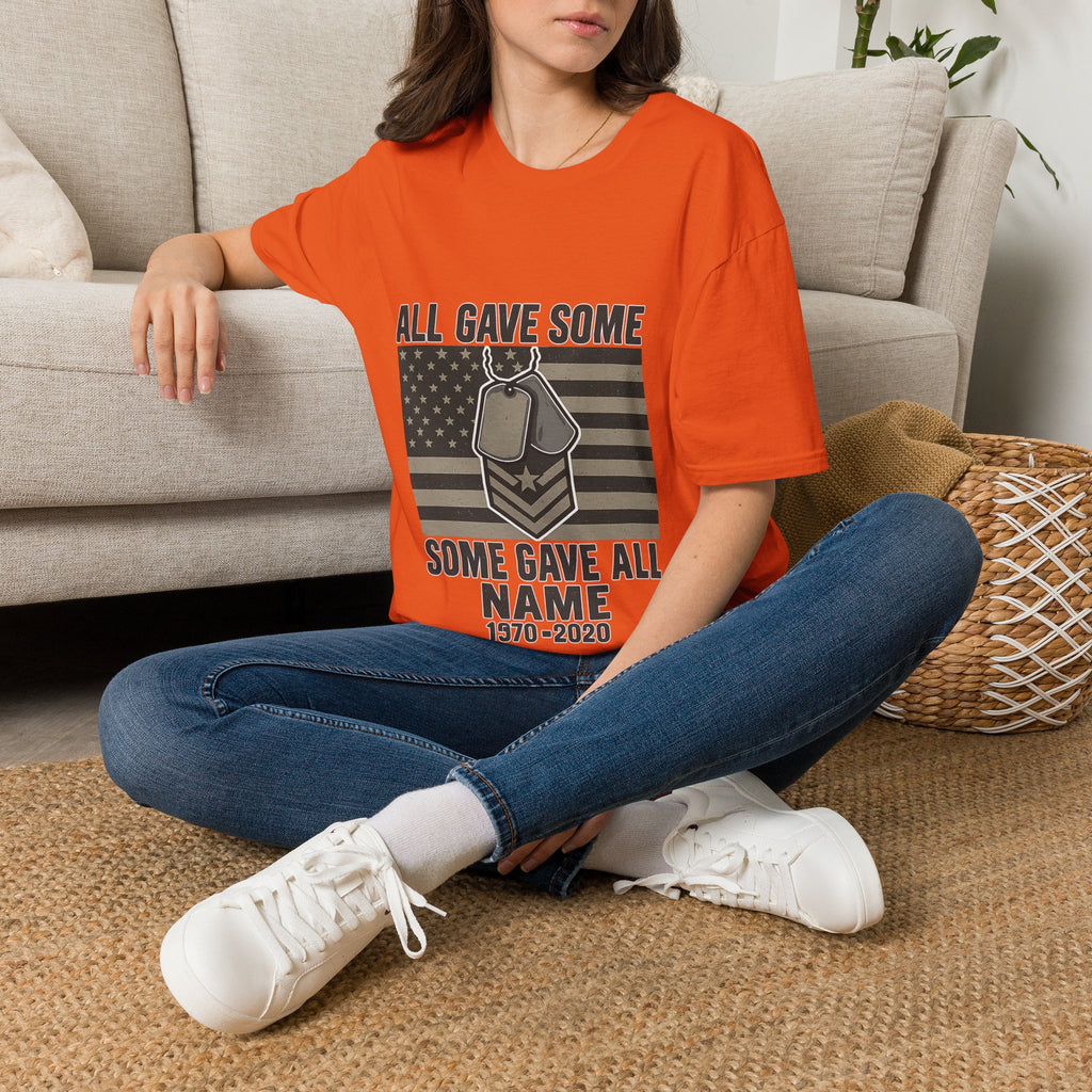 Custom Veteran Shirt | All Gave Some Some Gave All | Personalized Veterans Day Gift | Military Family Pride Tshirt with Name & Dates
